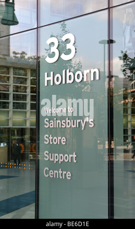 Sainsbury`s head office, 33 Holborn, London, England, UK Stock Photo